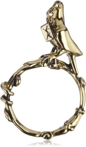 Disney Couture Cinderella Dove on a Vine Envelope Charm Ring, Size 6