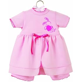 Corolle Classic Baby Doll 14-inch Fashion Pink Dress Set