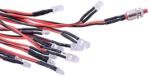 MuLife 12 LED Flashing Light System for RC Cars G.T.POWER Smart PPM/FM/FS 2.4G Trucks 1/10th Scale Smaller Part (G.T.POWER Flashing Light,12 LED Flashing Light,Smart Flashing Light)