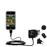 International Wall / AC Charger for the Apple iPhone - Gomadic Brand w/ TipExchange Technology