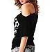 FUNOC Womens Short Sleeve Loose White T Shirt Summer Casual Lover Tops Blouse