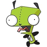 Invader Zim car bumper sticker decal 4 x 5