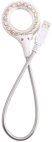 Coolbest Black Mini USB LED Portable Stepless Dimmable Switch Control Reading Light Desk Lamp for PC and Laptop Computer (White Normal)