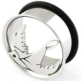 One Stainless Steel Single Flared Eyelet: 7/16g Sparrow Left