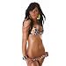 Fashionstore Bügel Bikini bunt mit Blumen verziert, grau Größe 38 40