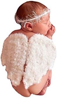 Liange Newborn Baby Photography Prop Halo Hairband Angel Wings Costume