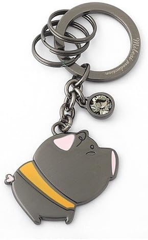 eBuy Milesi Creative Sweet Little Pig Pendant Key Chain, 4.13" (Black), Car Keychain, Great Gifts Bag Ornament