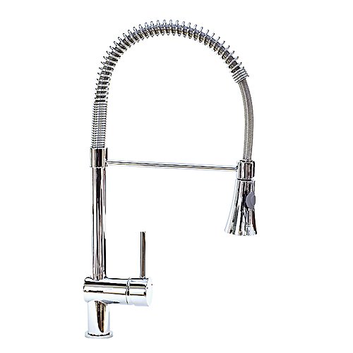 FREUER Lavoro Collection: Pull Down Spray Kitchen Sink Faucet, Polished Chrome