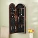 Southern Enterprises Arbor Wall Mount Locking Jewelry Armoire in Dark Cherry