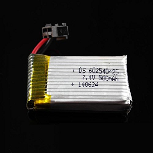 Makerfire 7.4 V 500 mA Lithium Battery for JJRC H8C 4-CH 360°Flips 2.4GHz Romote Control RC Quadcopter