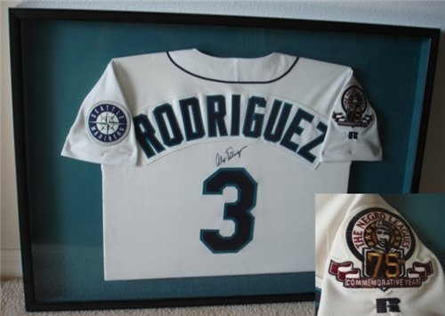 Alex Rodriguez Autographed/Hand Signed Seattle Mariners Custom Framed Authentic Jersey