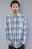 RVCA The Raceway Plaid Buttondown Shirt in Royal Fade,Buttondown Shirts for Men