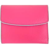 Azalea Pink Turquoise Baekgaard Vivid Vibrant chic Genuine leather Pocket Wallet