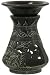 Black Hand Carved Indian Soapstone Aromatherapy Diffuser - Warmer for Home Fragrance & Essential Oils