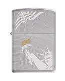 Lady Liberty and American Flag Patriotic Zippo Lighter