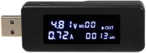 KCX - 045 USB LCD Voltage Current Detector / Tester for Smartphone Mobile Power Bank (BLACK)