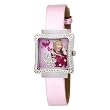 Hannah Montana Kids' HHM349 Stoned Out Square Case Pink Strap Analogue Watch