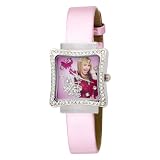 Hannah Montana Kids' HHM349 Stoned Out Square Case Pink Strap Analogue Watch