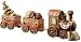 9" Woodland Carved 3-Piece Christmas Train Figure Set