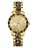 GUESS Leopard-Print Sparkling Watch