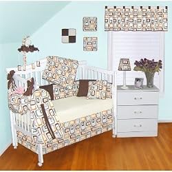 Babykins Fancy Block 9 Piece Crib Bedding Set
