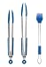 GRILLBESTECK-SET: 2 Universal-Zangen + Universal-Pinsel