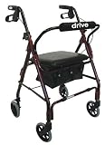 Go Lite Deluxe Aluminum Rollator - Red
