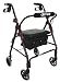 Go Lite Deluxe Aluminum Rollator - Red