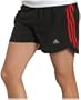 adidas Women's W 4-Inch RESPONSE Baggy Shorts, Black/White/Black, Medium