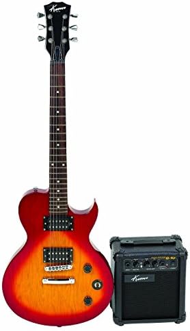 Kansas Full-size Electric Guitar - Complete 7-piece Pack (Cherry Red Sunburst;Teen/Adult)