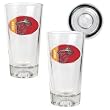 Miami Heat 2pc Pint Ale Glass Set with Basketball Bottom - Oval Logo NBA Basketball