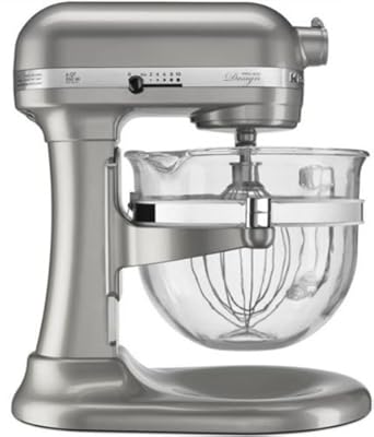Kitchenaid Pro 600 Stand Mixer Design Series 6-qt Glass Bowl Sugar Pearl Silver Gift for Your Family