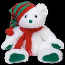 Ty Classic Merry Holiday Bear with Hat & Scarf 13"