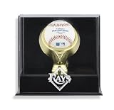 Tampa Bay Rays Wall Mounted Gold Ring Baseball Logo Display Case