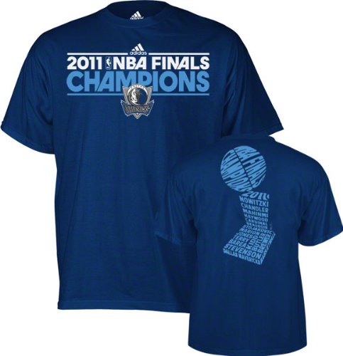 Dallas Mavericks Navy 2011 NBA Finals Champions Roster Trophy T-Shirt