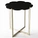 Hayden Side Table in Silver and Black Marble