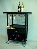 Mendoza Wine Cart - Holds 8 Bottles (Matte Black) (20