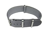 20mm NATO G10 Gray Nylon Military Watch Band Strap on sale