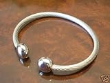 Z-BEAM IONIZED SILVER BRACELET