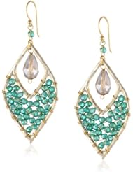 Panacea Green Crystal Topaz Drop Earrings