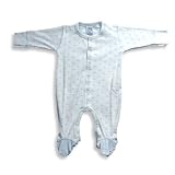 Baby Steps - Newborn Boys Long Sleeve Footed Star Coverall, White