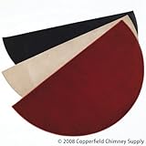 Copperfield 47156 Black Half Round Hearth Rug, 72 x 36 Inch, Synthetic Fibers