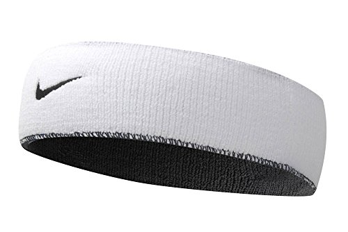 Nike Dri-Fit Home & Away Headband (OSFM, White/Black) Unisex Reversible Sweatband