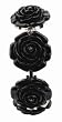 Betsey Johnson Women's BJ4155 Sweetie Pie Collection Black Flip Flower Top Watch