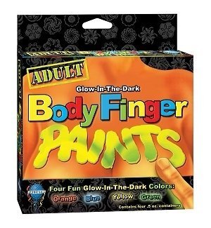 Adult glow-in-the-dark body finger paints (package of 4)