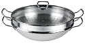 Fissler 0683335001 Wok Nanjing (Induktion) mit Dünsteinsatz, Glasdeckel und Abtropfgitter