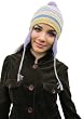 Handmade Pure Alpaca Hat with Earflaps - Lilac Rainbow (Teens)