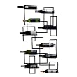 Mid 20th Century Wall Wine Rack - Holds 10 bottles
