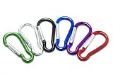 Mini Aluminum Key Chain Carabiners (6 Pack)