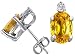 2.06 cttw Oval Yellow Sapphire Earring Studs - 14kt White Gold LIFETIME WARRANTY